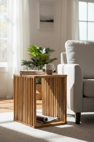Teakholz beistelltisch - teakholz,