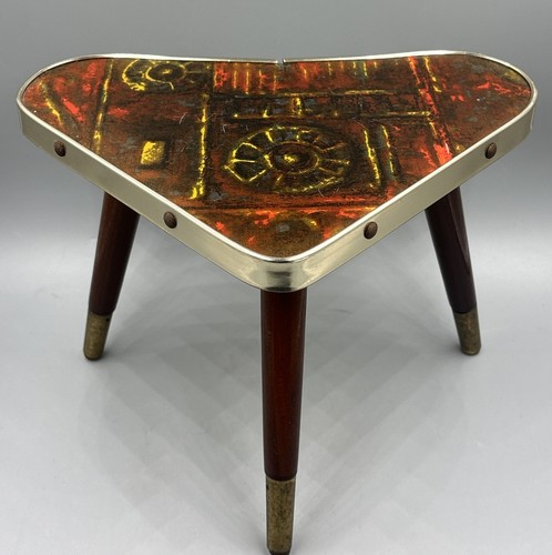 Vintage nierentisch rot gelb - vintage,