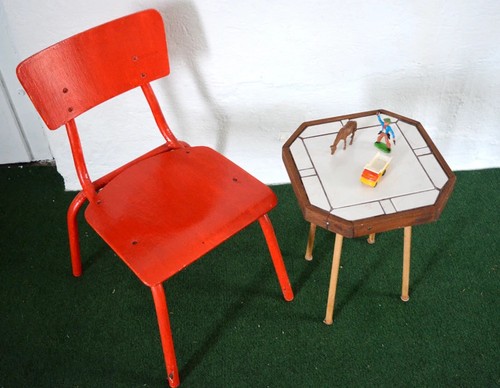 Ddr kinderstuhl rot mit - ddr,