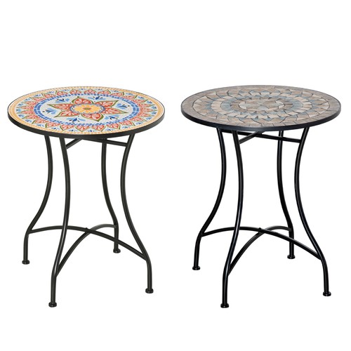 Gartentisch mosaiktisch rund - gartentisch,