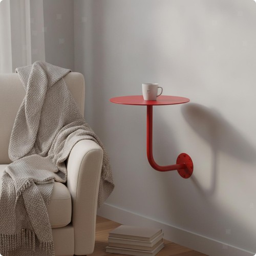 Wandmontierter runder tisch - wandmontierter,